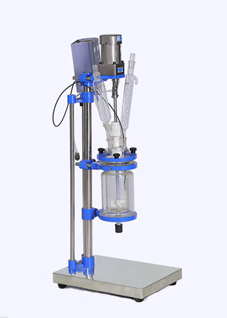 Реактор лабораторный, 400 °С, 30 л, EXS-30L, с рубашкой, верхнеприводной мешалкой с взрывобезопасным исполнением, штативом