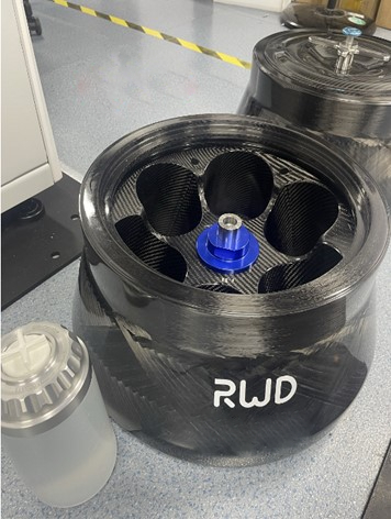 Ротор угловой MX-F6-100CF из углеродного волокна, 23500 об/мин, 62976 xg, 6×100 мл, RWD Life Science, Китай