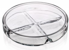 Чашки Петри d 100 мм, стекло боросиликатное, h 20 мм, 4-х секционные,  10 шт/уп