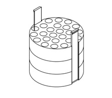 Адаптер для 24×3-5 мл каждый, круглое дно, к ротору S750-4 (максимально 96×3-5 мл)