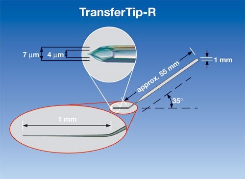 Капилляры TransferTip-R, для ИКСИ, угол наклона 35°, d внутренний 4 мкм, d внешний 7 мкм, стерильные, 25 шт./уп.Капилляры TransferTip-R, для ИКСИ, угол наклона 35°, d внутренний 4 мкм, d внешний 7 мкм, стерильные, 25 шт./уп.