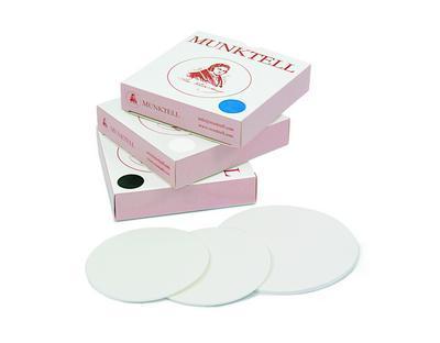 Фильтры беззольный, круглые, тип 00R,  d 185 мм, 90 г/м², 11 с/10 мл, >10 мкм, 100 шт