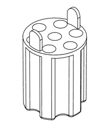 Адаптер для 7×15 мл каждый, коническое дно, к ротору S500-4 (максимально 28×15 мл)