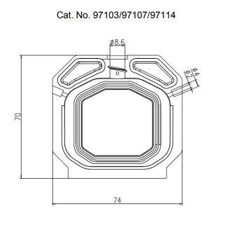 Кассеты для диализа 13 мл, 14К MWCO, белые, 1 шт/уп, 8 шт/кор., схема