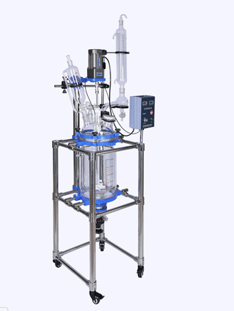 Реактор лабораторный, 400 °С, 100 л, EXS-100L, с рубашкой, верхнеприводной мешалкой с взрывобезопасным исполнением, штативом