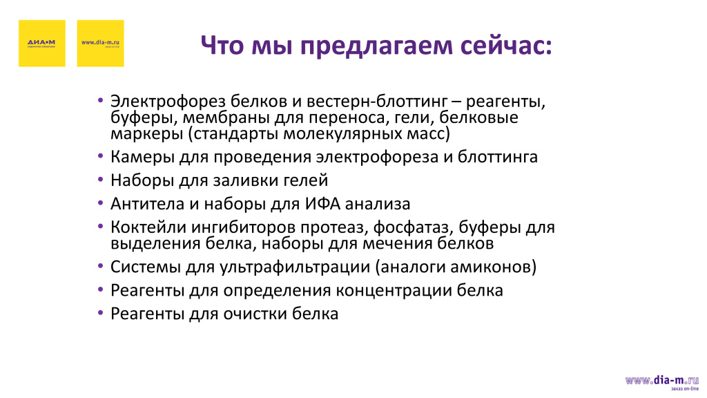Новые партнеры «Диаэм» — поставщики продукции для вестерн-блоттинга 
