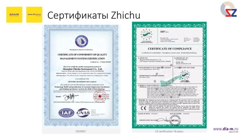 Сертификаты Zhichu