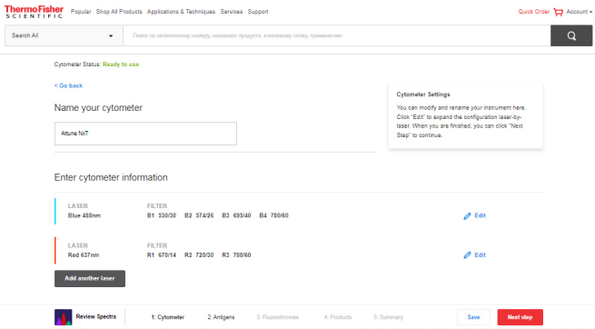 Проточный цитометр конфигурации Attune NxT