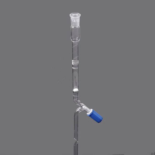 Колонка хроматографическая с краном с клапаном из ПТФЭ, внутренний диаметр 40 мм, боросиликатное стекло, шлиф 40/38, 1 шт., Glassco