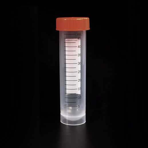 Пробирки 50 мл, ПП, резьбовые, круглодонные, с крышкой, с юбкой, стерильные, без ДНКаз, РНКаз, пирогенов, 12000g, 25 шт./штат.