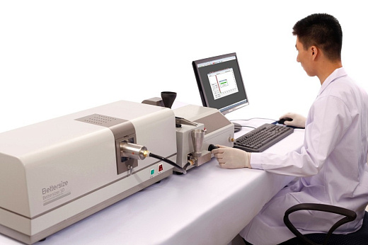 Анализатор размера частиц Bettersizer SD, Китай, в работе
