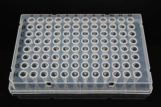 Планшеты для ПЦР, 96-лун., с юбкой, низкий профиль, прозрачные, полипропилен