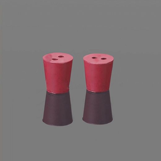 Пробка, резина, красная, шлиф 17/22, по DIN 12871, 100 шт./уп., Glassco