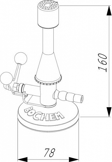 Горелка Теклю газовая с откидным клапаном, пропан/бутан Фото 2