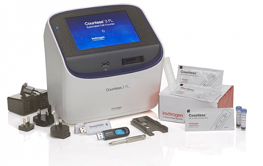 Счетчик и анализатор жизнеспособности клеток, 4-60 мкм, Countess 3 FL Automated Cell Counter Фото 1