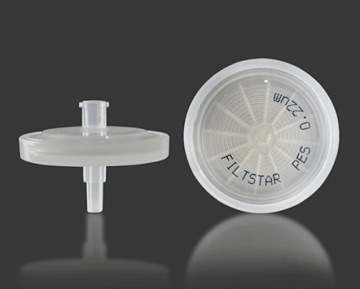 Фильтрующая насадка, d пор 0,10 мкм, d мембраны 25 мм, полиэфирсульфон (PES)