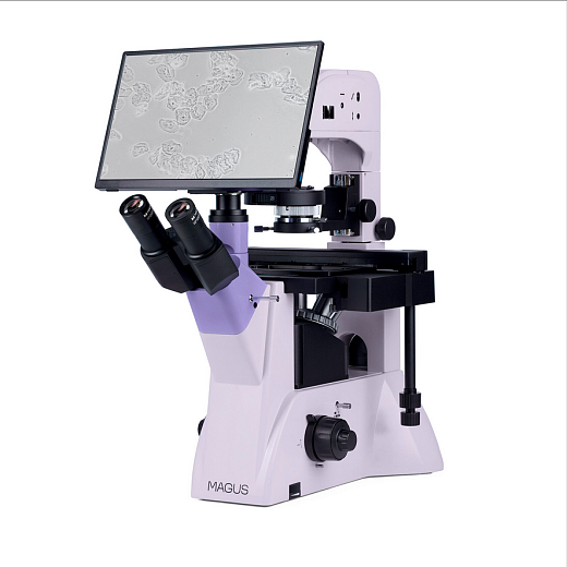 Микроскоп биологический инвертированный цифровой, MAGUS Bio VD350 LCD (с подключенным монитором)