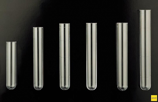 Пробирки 20 мл, ПС, 16×150 мм, круглодонные, без пробки, 1000 шт./уп., Deltalab