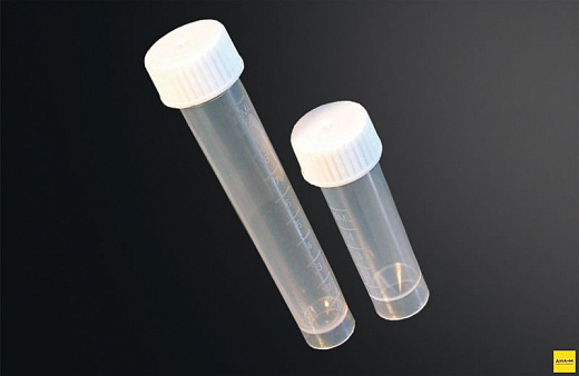 Пробирки 10 мл, ПП, 16х100 мм, конические,  резьбовые, с юбкой, с крышкой, 100 шт./уп.