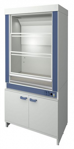 Шкаф вытяжной для работы c ЛВЖ, ширина 120 см, керамогрнит, 2 подъемных экрана