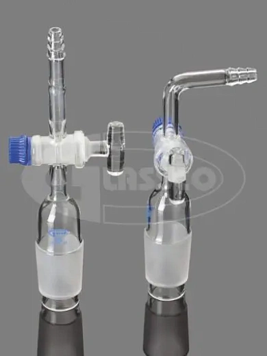 Переходник конический со стеклянным краном и капельным наконечником, Glassco