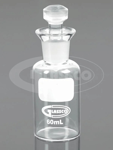 Бутыль (Склянка) для БПК, боросиликатное стекло, роботизированная пробка, Glassco, Индия