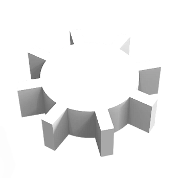 Магнитный перемешивающий элемент, в форме шестерёнки, 8×30, DLab, Китай