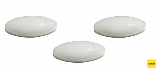 Магнитные перемешивающие элементы, тефлон, овальные, 25х10 мм, 3 шт.