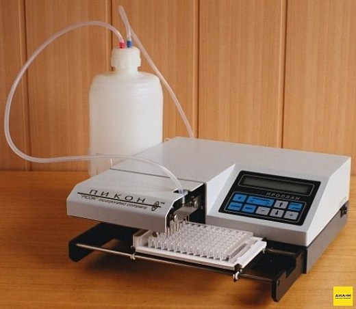 Планшетный промыватель (вошер), 8-канальная головка, 1 бутыль, остаточный объем 4 мкл, Проплан