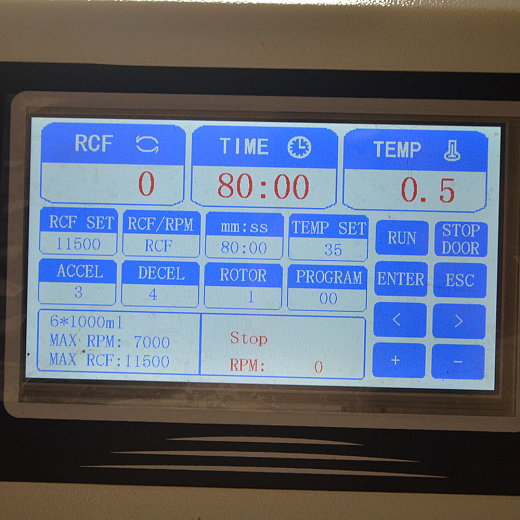 Центрифуга 4200 об/мин, 5800g, 6×2400 мл, с охлаждением, с ротором, напольная, DL8M-12L, дисплей, Drawell, Китай