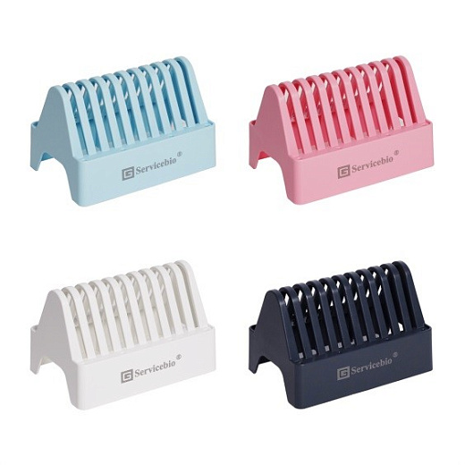 Стойка для сушки электрофорезных стекол, 10 мест, цветные, Servicebio, Китай