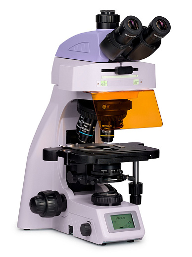Микроскоп люминесцентный Magus Lum 400L, прямой, тринокуляр, СП, ТП, планахромат 4×, 10×, 40×, 100× (общий вид)