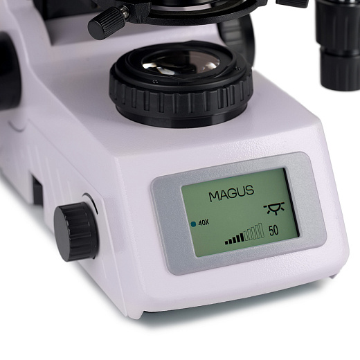 Микроскоп люминесцентный MAGUS Lum 450L, прямой, тринокуляр, СП, ТП, ЛЮМ, ФК, Пол, планахромат 4×, 10×, 40×, 100×МИ Фото 16