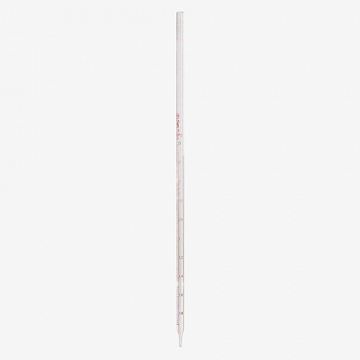 Пипетка стеклянная, 1 мл, НС, градуированная, полный слив, тип 3, исполнение 1, 2 класс точности, 1 шт./уп.