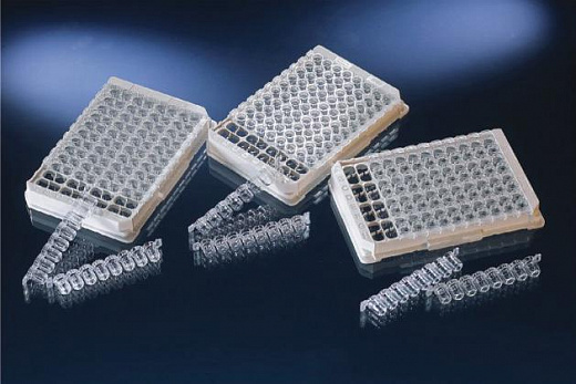 Планшеты 96 луночные для ИФА, для колориметрии, стрипованные, прозрачные, нестерильные, 400 мкл, Immobilizer Amino, 5 шт./уп., 30 шт./кор.