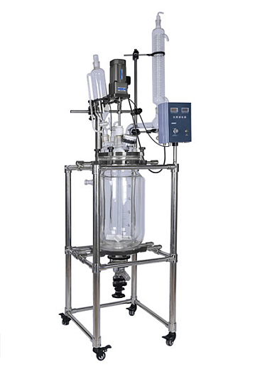 Реактор лабораторный, 400 °С, 30 л, S-30L, с рубашкой, верхнеприводной мешалкой, штативом