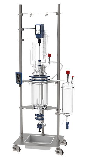 Реактор химический 30 л, EZChem, DN300, с рубашкой, с верхнеприводной мешалкой OHS.4DF