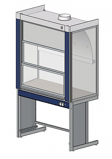 Шкаф вытяжной общего назначения, ширина 120 см, глубина 80 см, корпус – металл, столешница – керамогранит