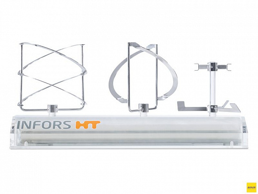 Биореактор, стеклянный сосуд 3,6 л, ферментация и культивирование в одном сосуде, мощная система перемешивания для твердых субстратов, Labfors 5 BioEtOH Фото 2