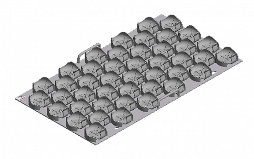 Платформа M c зажимами (пластик) 44x250 мл, для Multitron / Multitron Standard / Orbitron, Infors