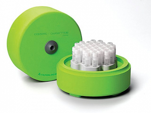 Штатив для замораживания криопробирок 1-2 мл, 30 мест, скорость замораживания 1 °C/мин, зеленый, CoolCell FTS30