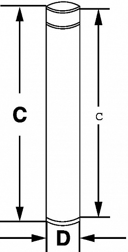 Пенал для стерилизации пипеток, круглый, дно и крышка с силиконовым покрытием, длина 492/500 мм, d 80 мм, нержавеющая сталь Фото 2