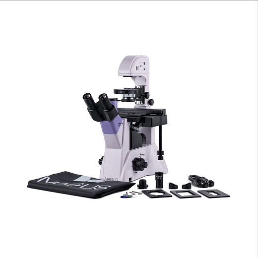 Микроскоп биологический инвертированный цифровой, с монитором, тринокуляр, MAGUS Bio VD350 LCD (комплект поставки)