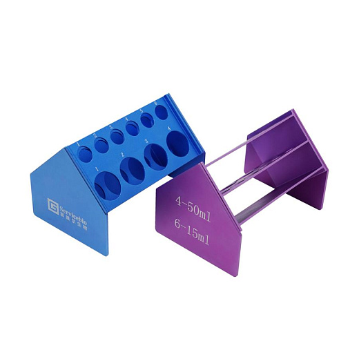 Штативы для пробирок 15, 50 мл, 10 мест, алюминиевый сплав, наклонный, Servicebio, Китай