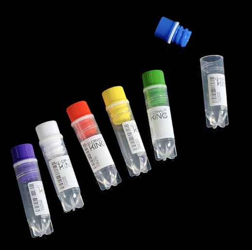 Криопробирки 2 мл, разноцветная кодировка крышек, ПП, Biologix, Китай, россыпь