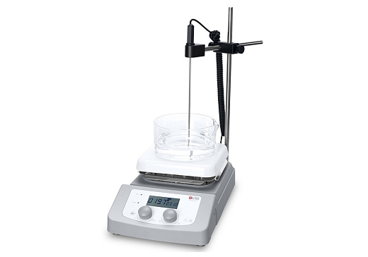 Мешалка магнитная, объём по воде 5 л, платформа 140×140 мм, нагрев до 380 °С, 200-1500 об/мин, MS-H380-Pro package 2, в работе, Dlab