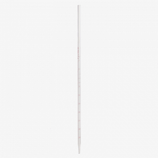 Пипетка стеклянная, 5 мл, НС, градуированная, полный слив, тип 4, исполнение 1, 1 класс точности, 1 шт./уп.