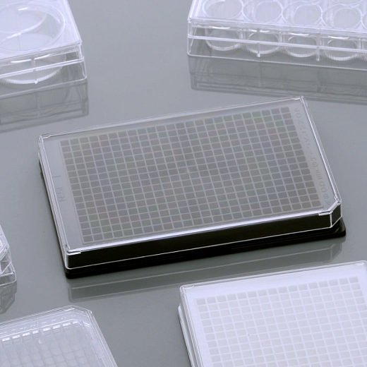 Планшеты культуральные 384-лун., поверхность ТС, плоскодонные, черные, стерильные Фото 2