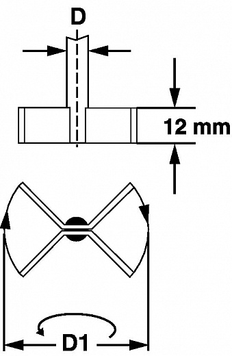 Перемешивающий элемент лопастной, 4 закрепленные лопасти, d 100 мм, длина 300 мм, нержавеющая сталь Фото 3