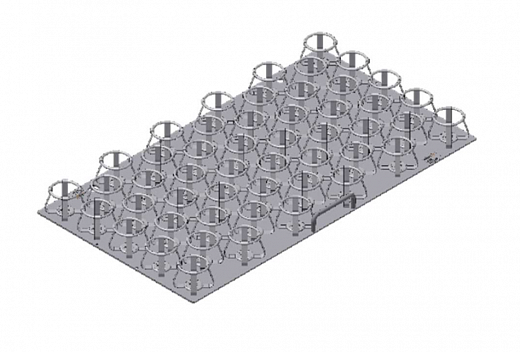 Платформа M c зажимами (н/ж сталь) 8x4000 мл, для Multitron / Thermotron / Orbitron